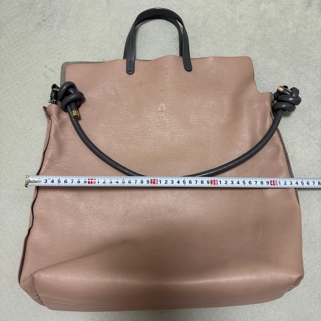 Giorgio Armani レザー トートバッグ ピンクベージュ