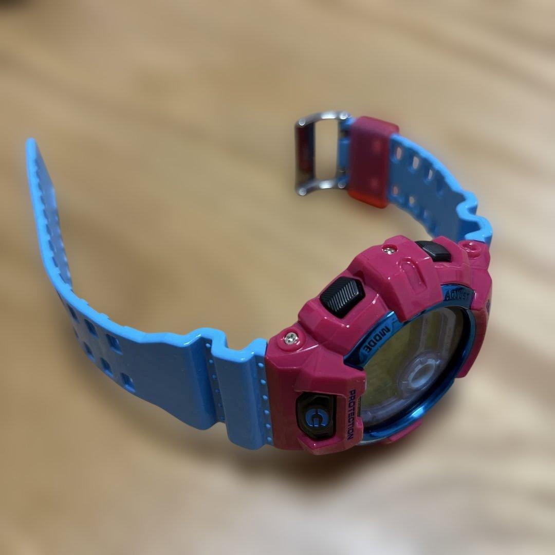 CASIO G-SHOCK ピンク ブルー デジタル腕時計