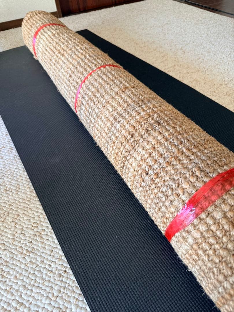 【美品】IKEA イケア LOHALS ローハルス ベージュラグ 133x195