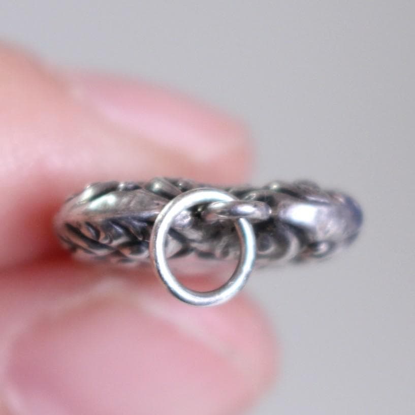 40s　スウィートハートジュエリー　WW2　シルバー チャーム　波　ハート