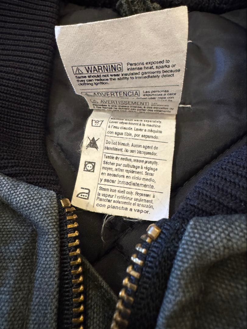 カーハート ベスト V02 MOS モス　USA製　腰ゴム