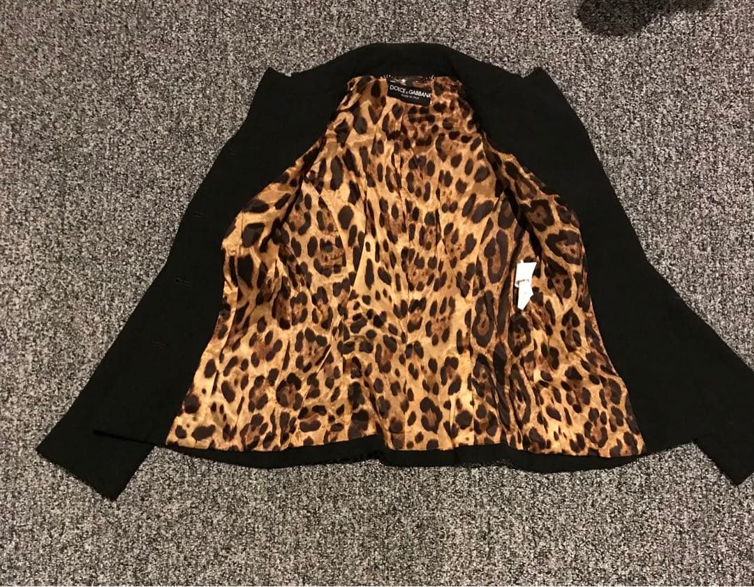 極美品Dolce & Gabbana ブラック テーラードジャケット36