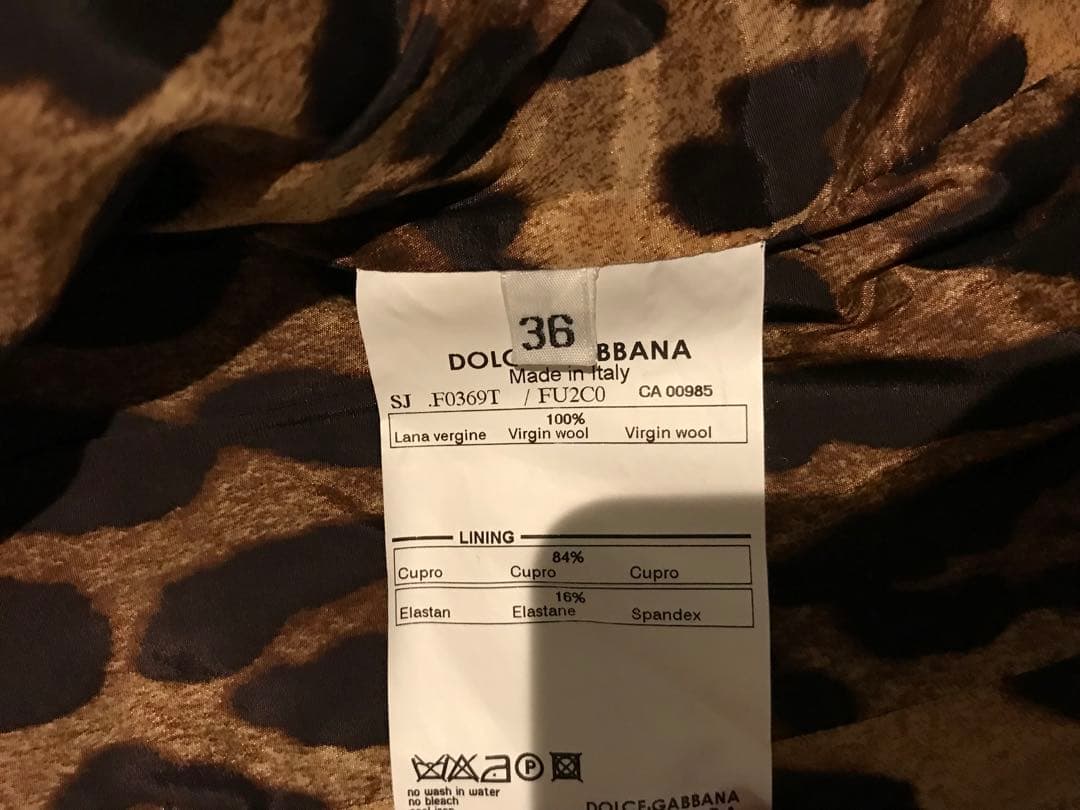 極美品Dolce & Gabbana ブラック テーラードジャケット36