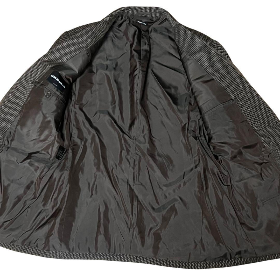 美品 ジョルジオアルマーニ 黒タグ BORGO21 テーラードジャケット 52