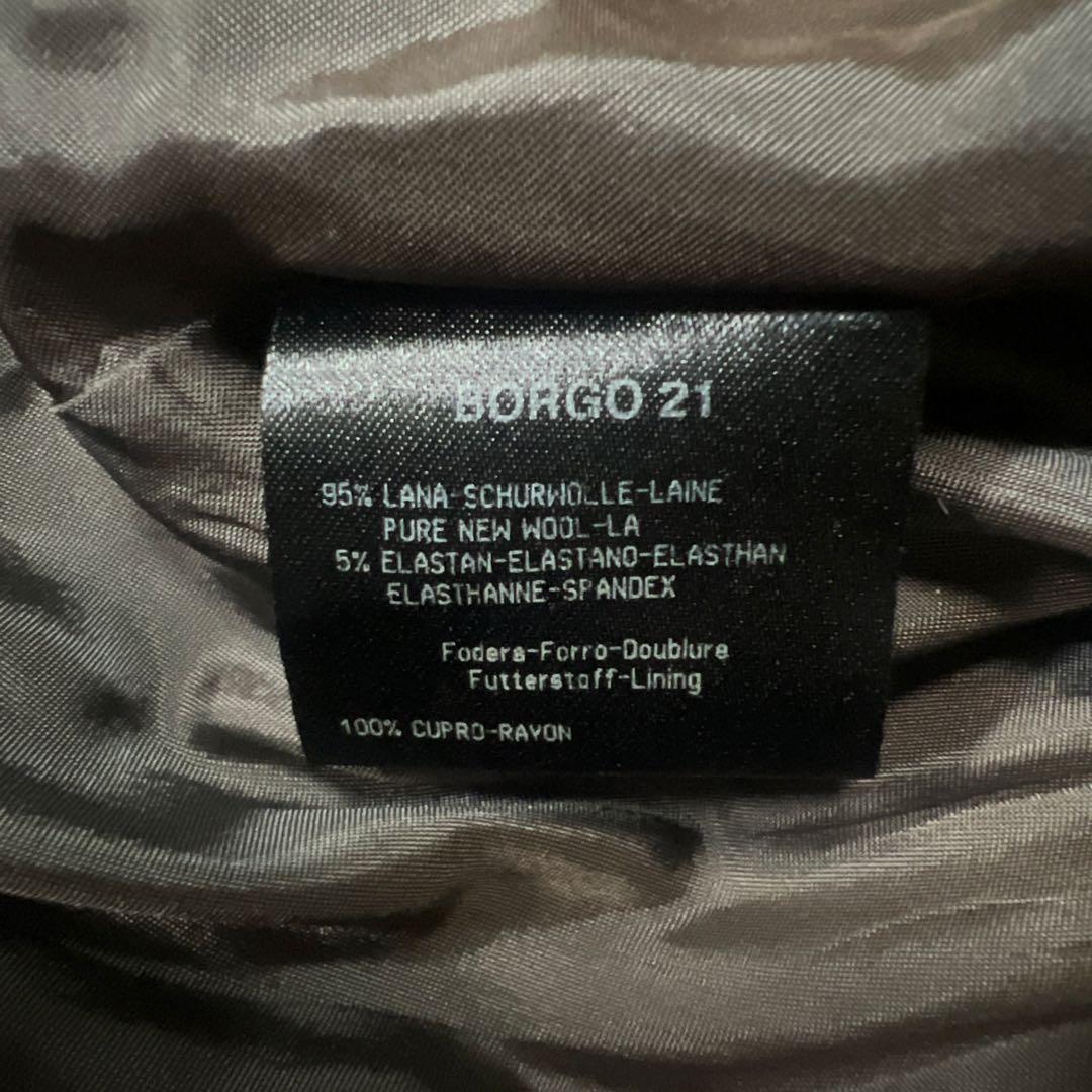 美品 ジョルジオアルマーニ 黒タグ BORGO21 テーラードジャケット 52