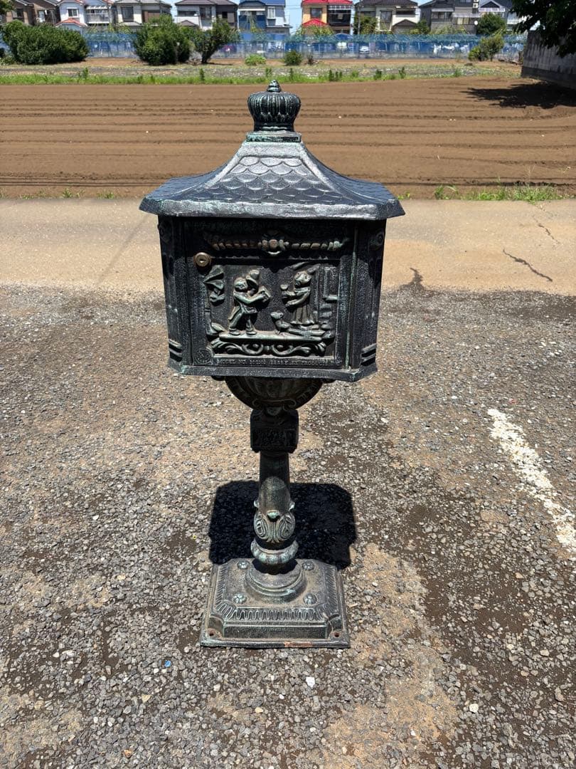 ★ アンティーク調 ポスト メールボックス 郵便ポスト 郵便箱 スタンドタイプ