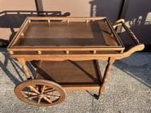 のの カリモク ナラ材 楢 天然木 無垢 キッチンワゴン