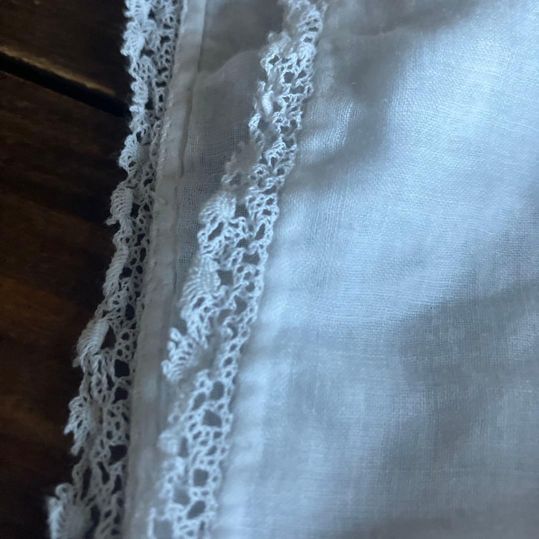 フランスアンティークベビーロングドレス　コットンシフォンドレス　美品