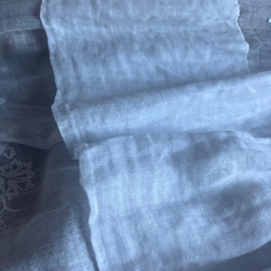 フランスアンティークベビーロングドレス　コットンシフォンドレス　美品