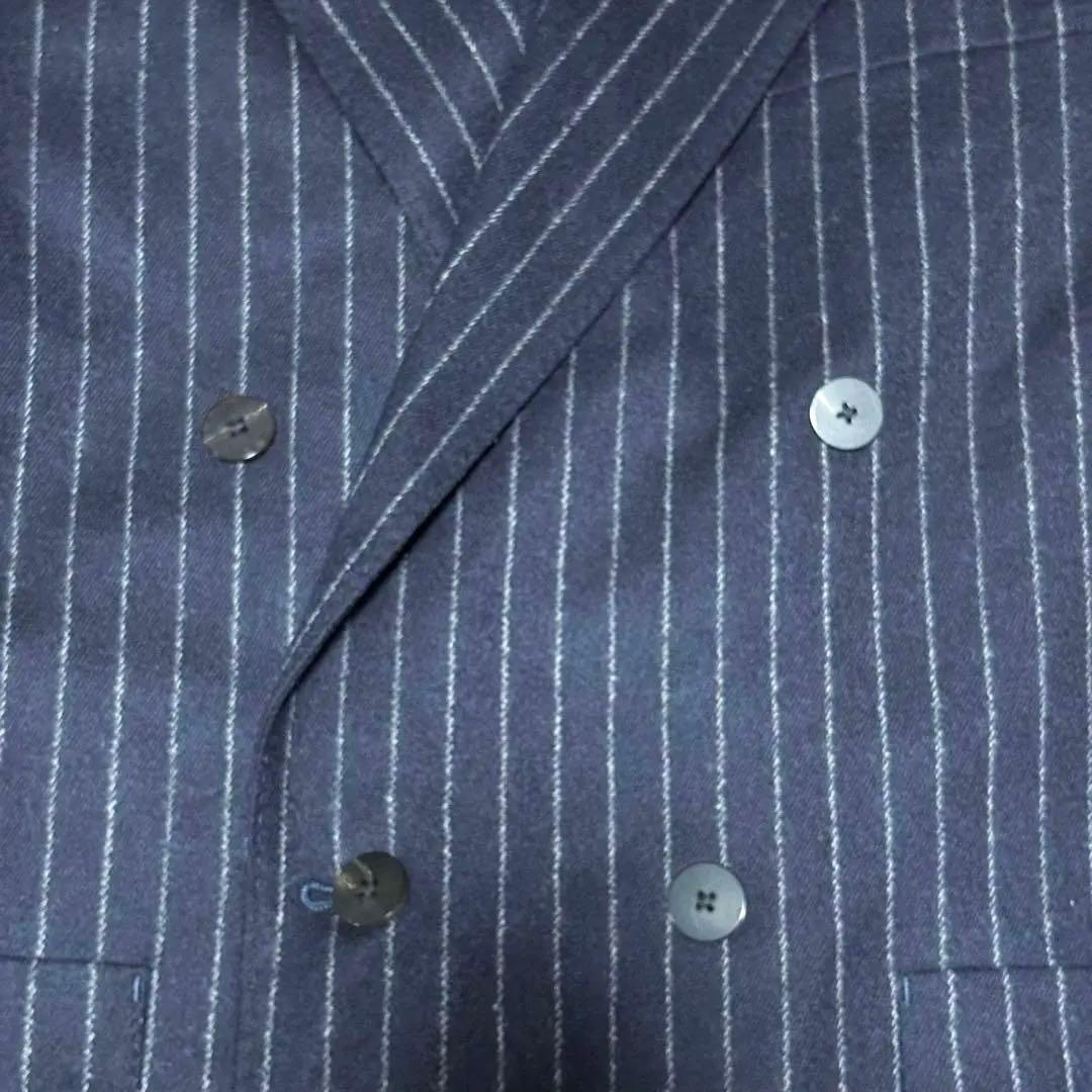 美品☆UNITED ARROWS セットアップ　濃紺　ストライプ　ダブル　M