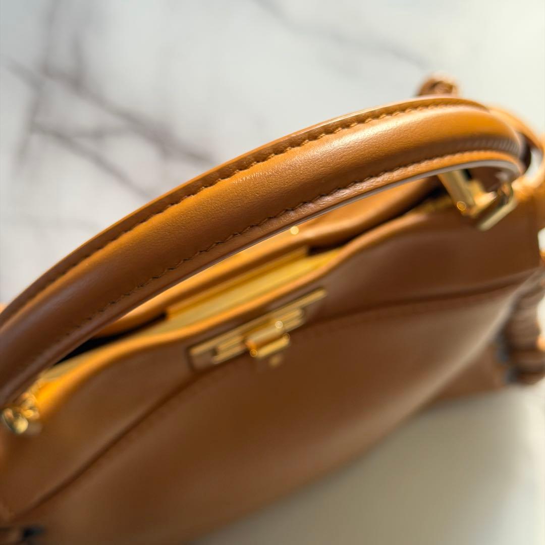 FENDIフェンディ ピーカブー ミニ ブラウン 2WAY