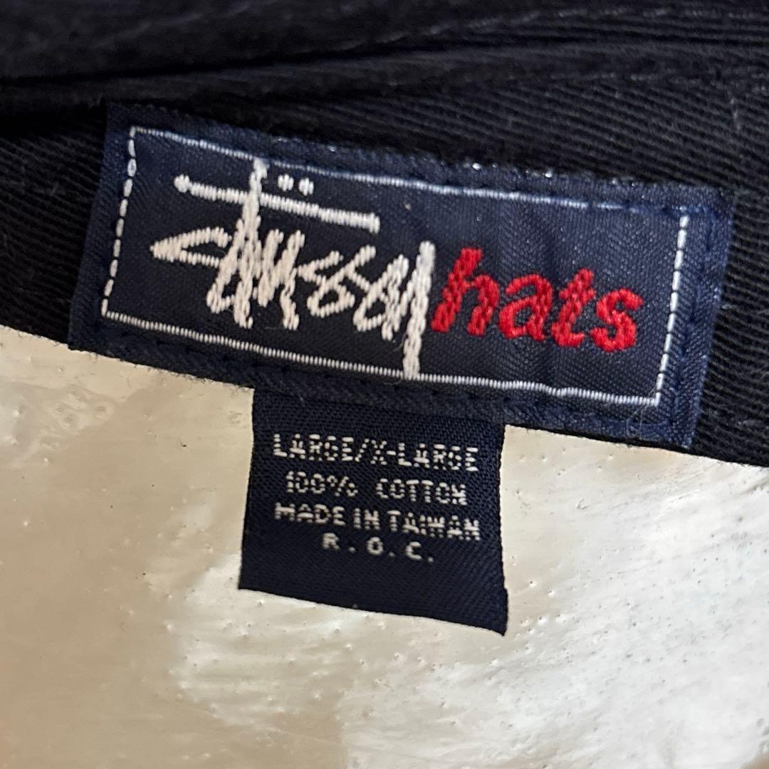ハコワレ 90s　old stussy　バケハ　バケットハット　帽子紺タグ