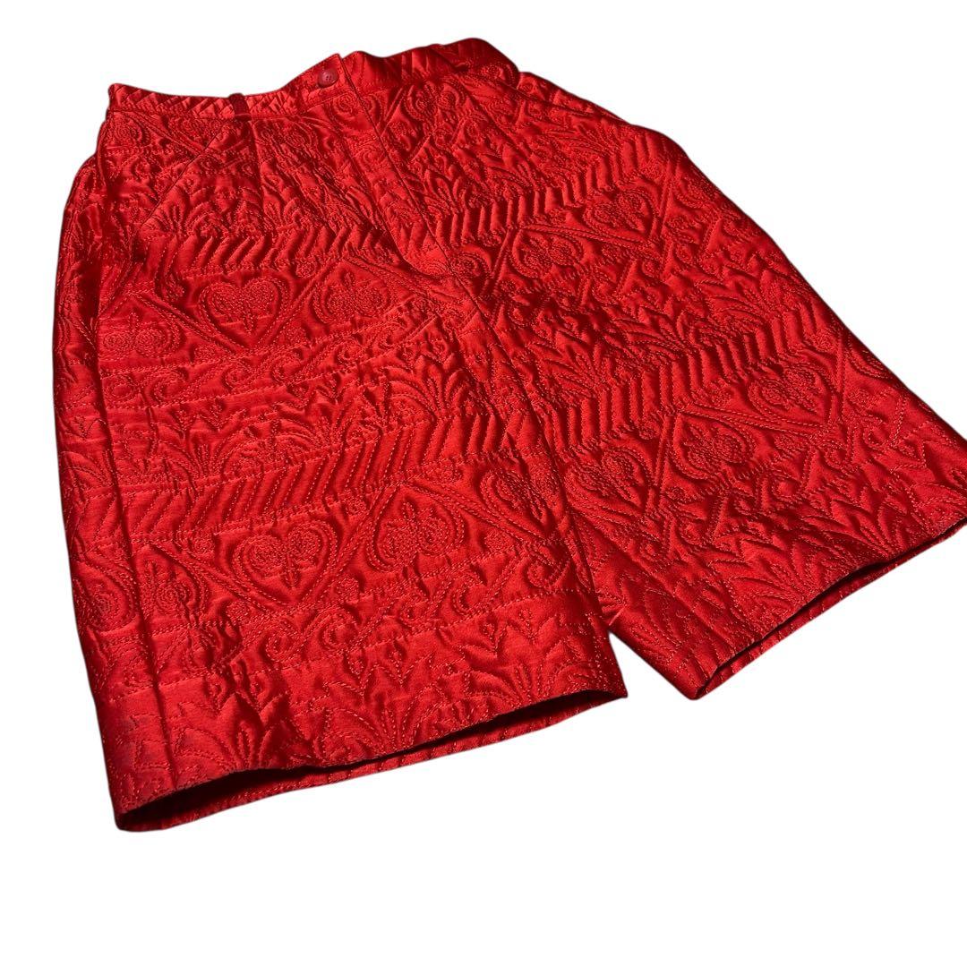 美品‼︎◆Christian Dior◆ショーツ/赤/ハート/ペイズリー/ゴルフ