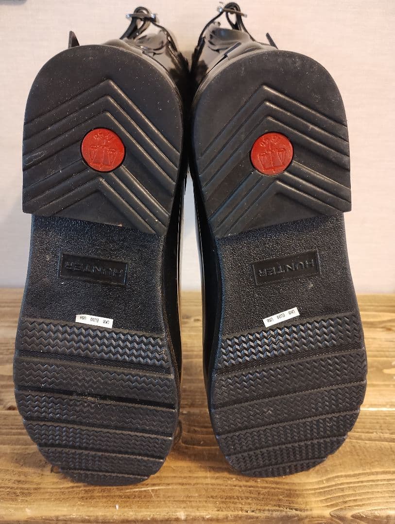 HUNTER ブラック ラバー 長靴 24,5cm