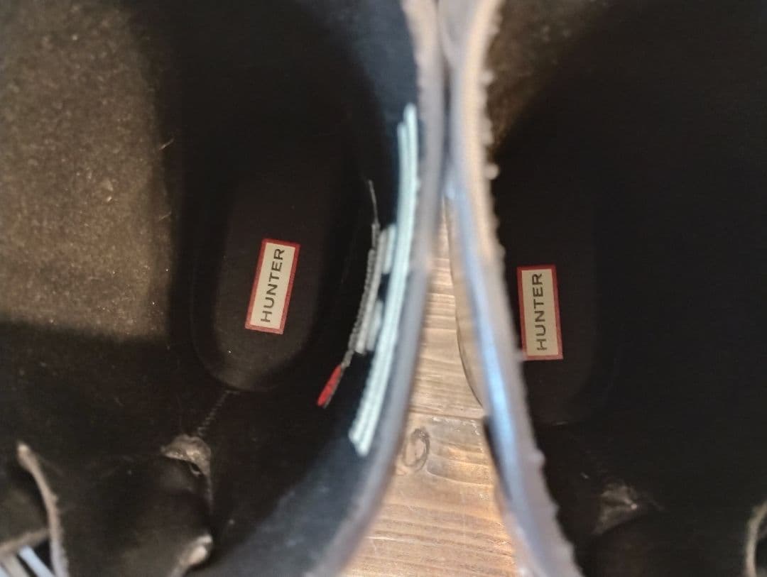 HUNTER ブラック ラバー 長靴 24,5cm