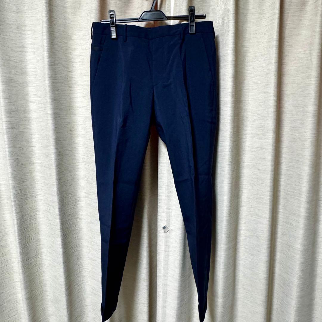 PRADA ネイビー 44 モヘア スラックス プラダ 美品 navy ダブル