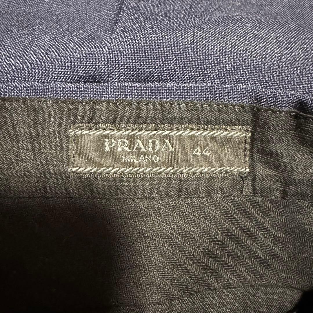 PRADA ネイビー 44 モヘア スラックス プラダ 美品 navy ダブル