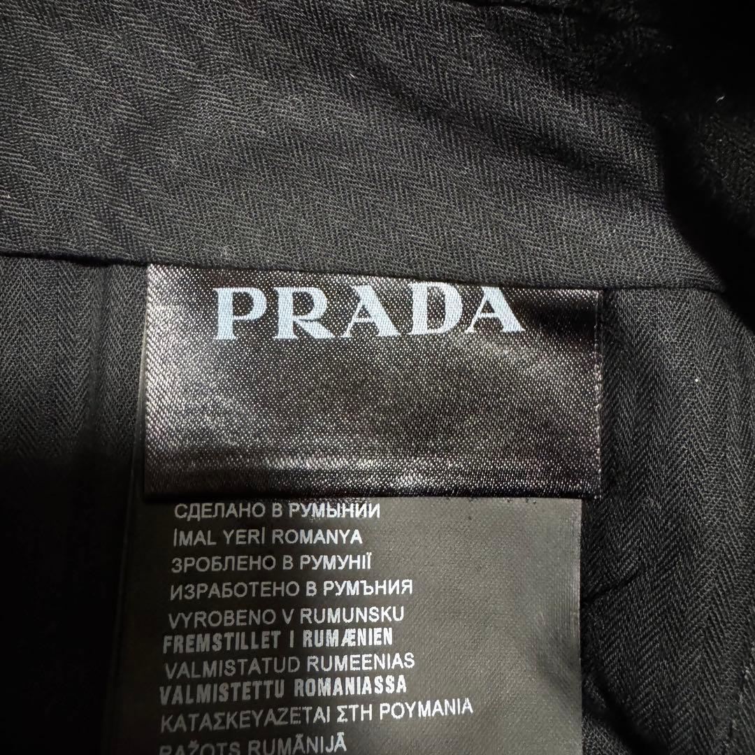 PRADA ネイビー 44 モヘア スラックス プラダ 美品 navy ダブル