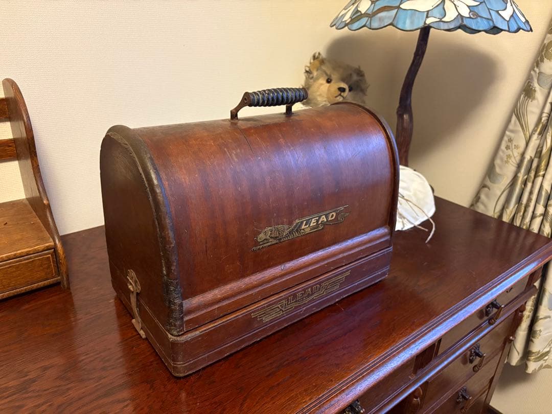 LEAD ミシン　アンティーク　手回しミシン