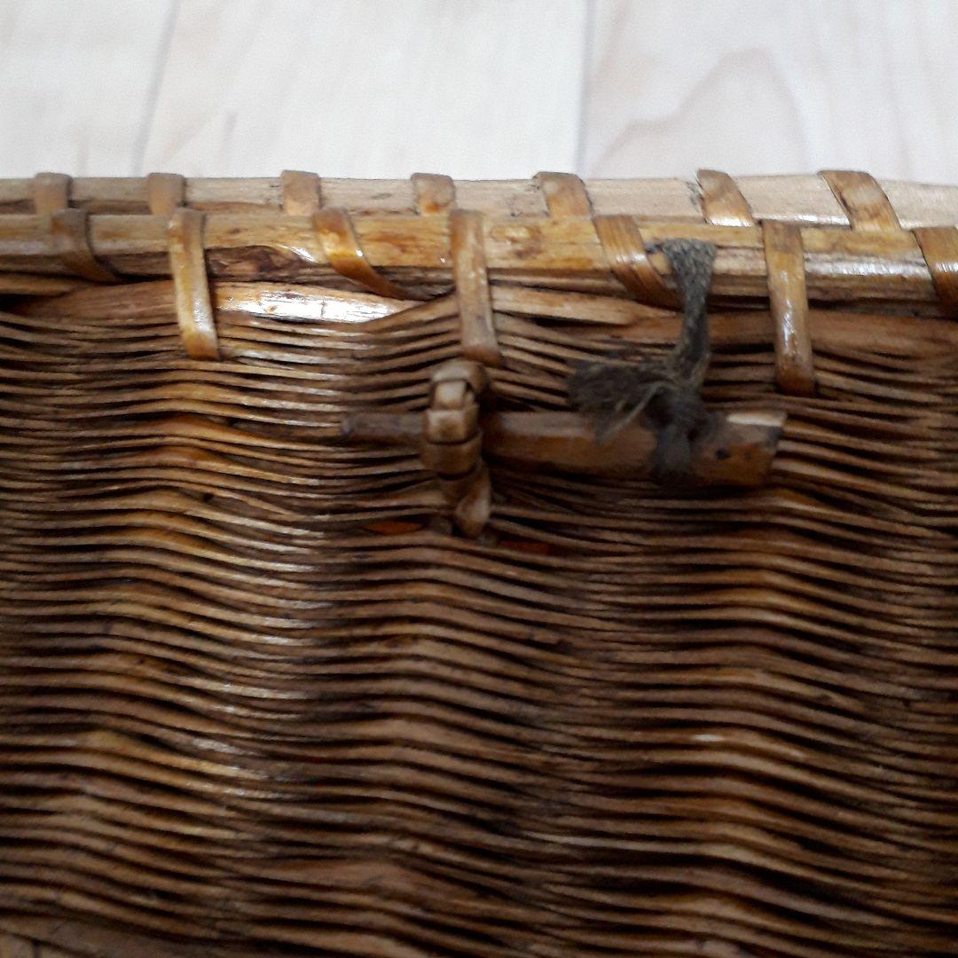 アンティーク籠蓋付き