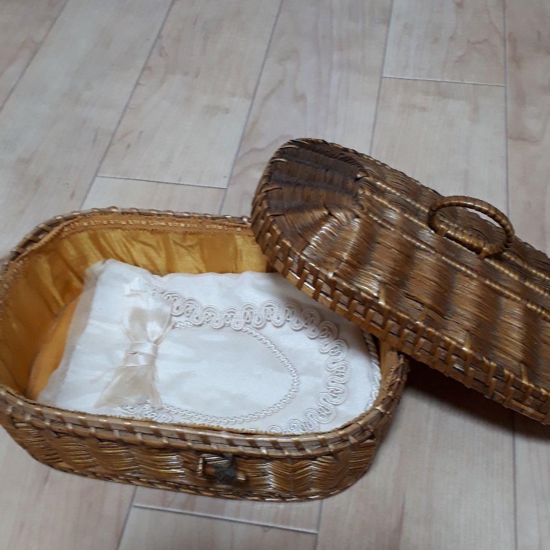 アンティーク籠蓋付き