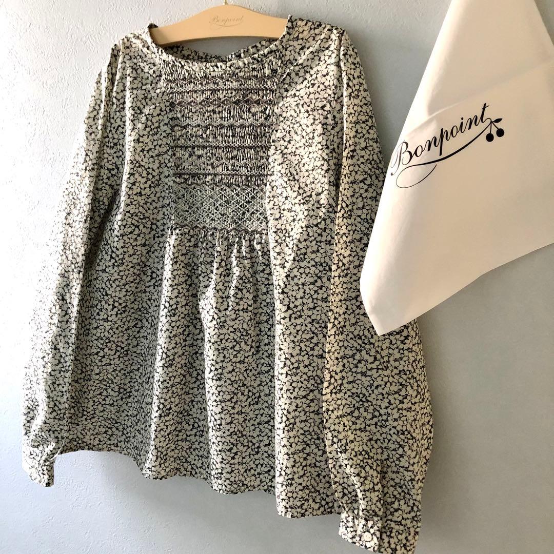 Bonpoint ♡ リバティ スモッキング ブラウス 12A