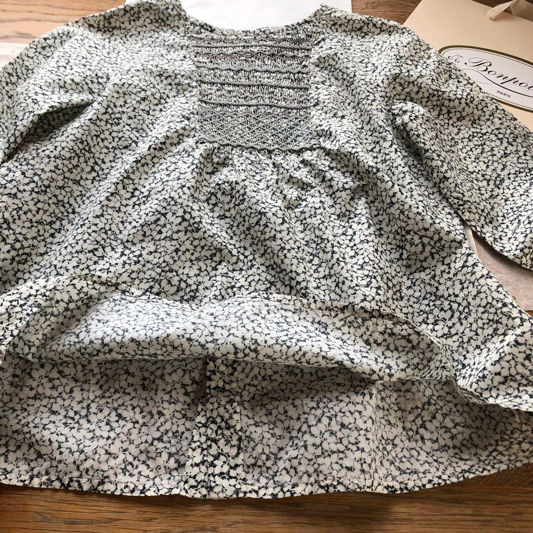 Bonpoint ♡ リバティ スモッキング ブラウス 12A