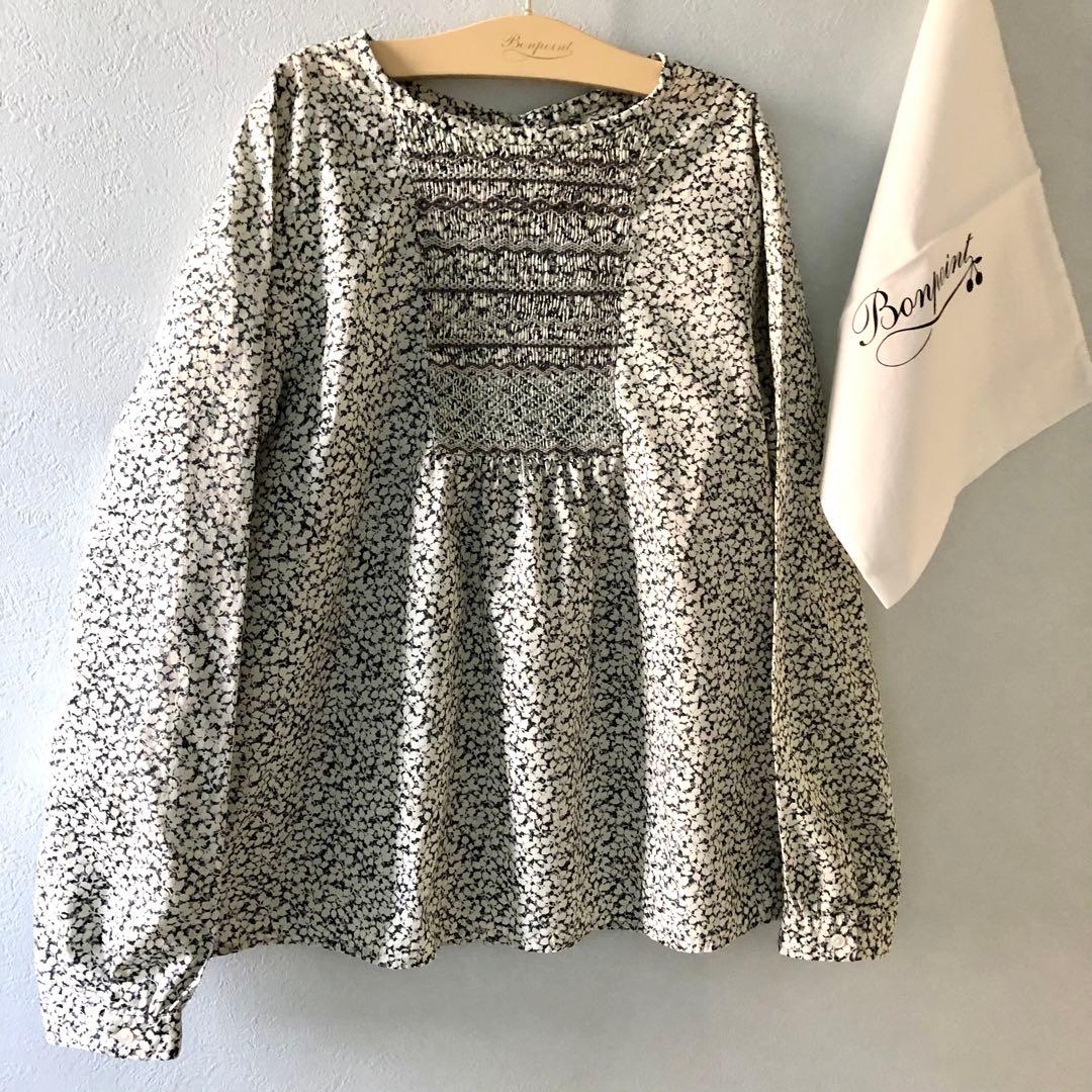 Bonpoint ♡ リバティ スモッキング ブラウス 12A