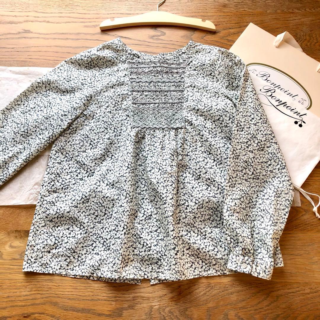 Bonpoint ♡ リバティ スモッキング ブラウス 12A