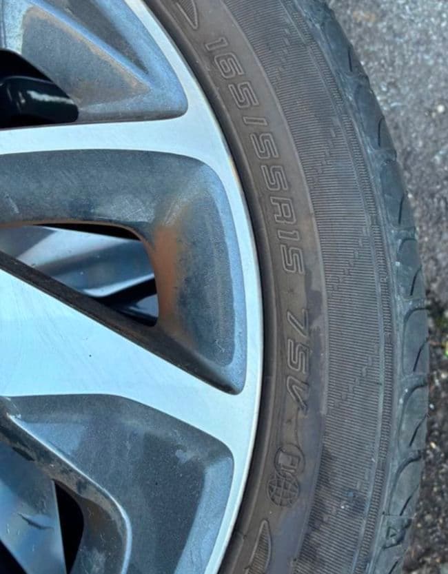 【クウガ】スズキ純正スペーシア165/55R15アルミタイヤセット 2本①