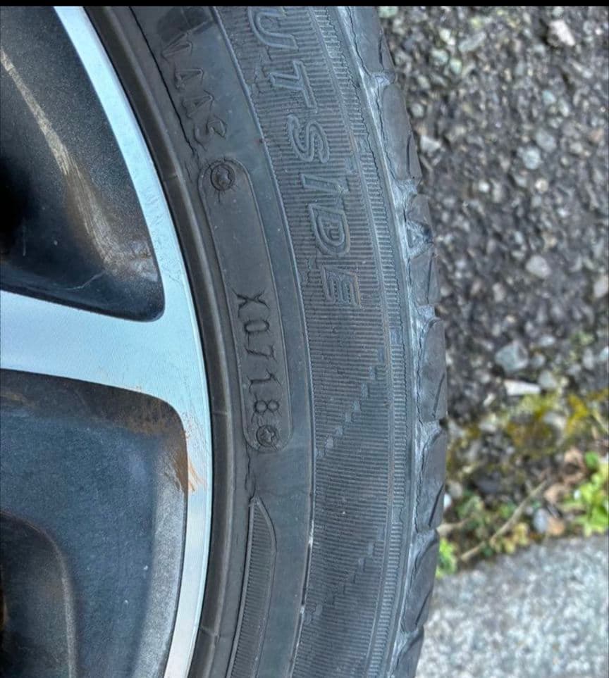 【クウガ】スズキ純正スペーシア165/55R15アルミタイヤセット 2本①