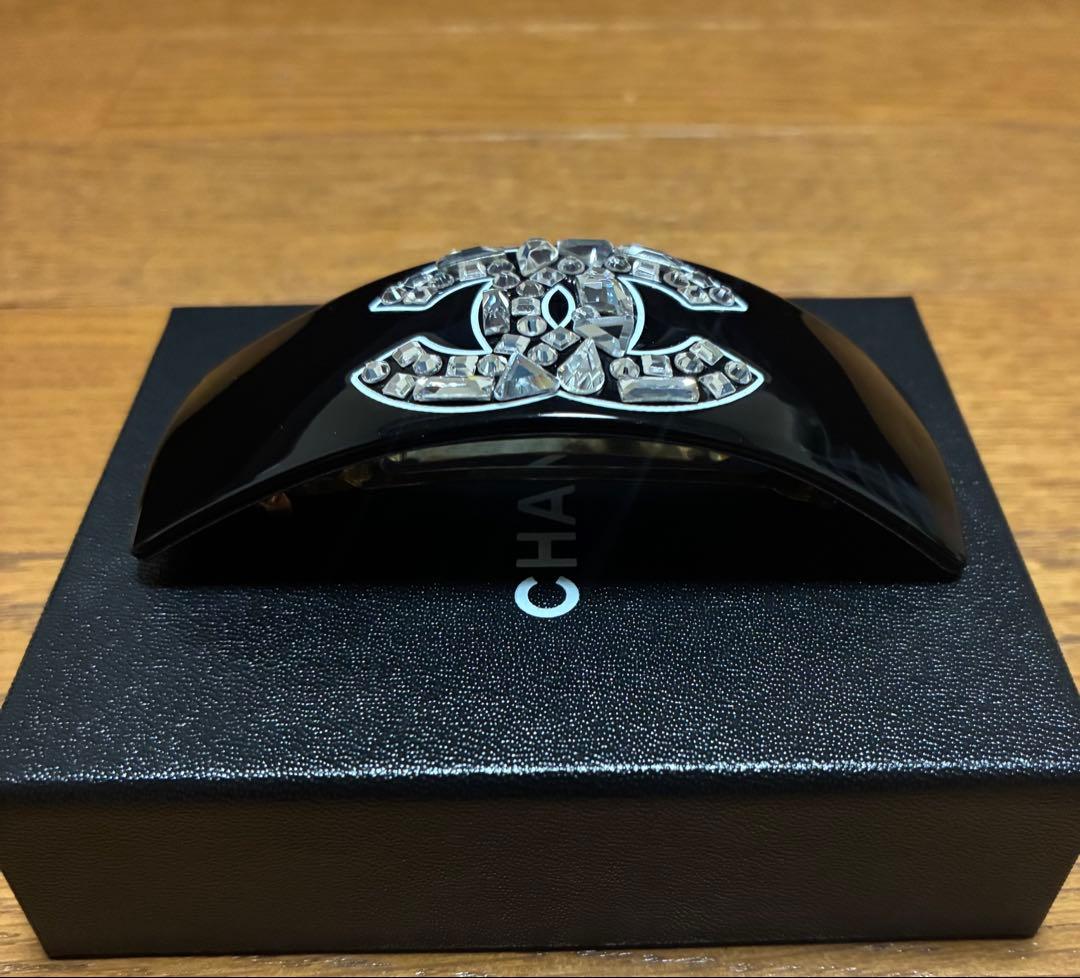 シャネル CHANEL バレッタ ヘアアクセサリー ラインストーン ココマーク