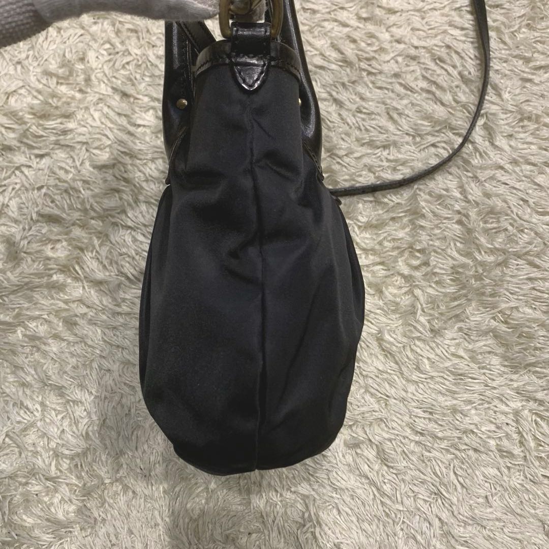 美品✨フェリージ ショルダーバッグ 2way ナイロン ブラック