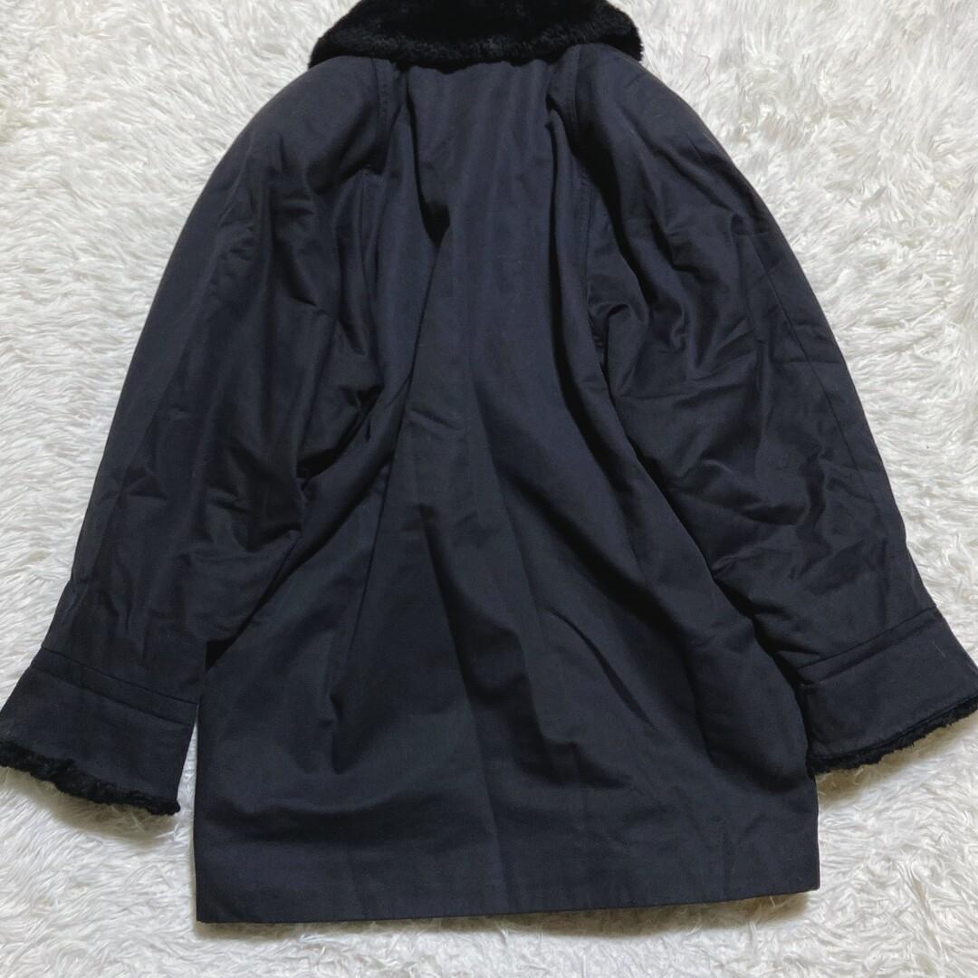 クリスチャンディオール　キルティング　ファーコート　ロング　袖ファー　ブラック