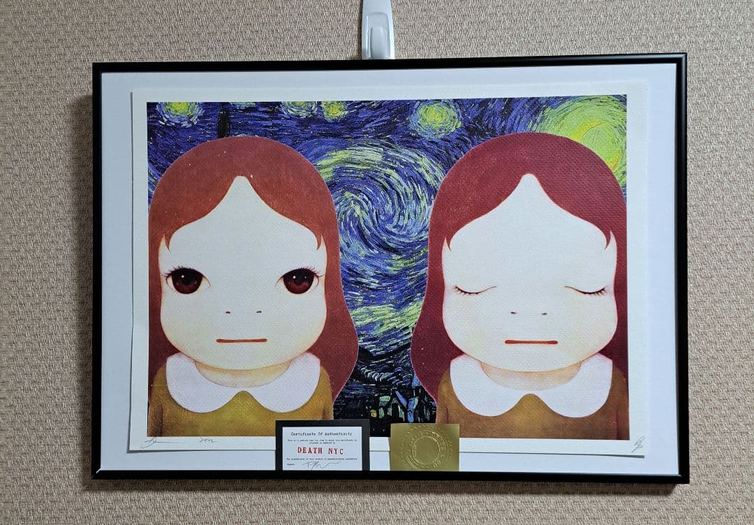 DEATH NYC アートポスター　 奈良美智 ゴッホ 星月夜 ロッタちゃん
