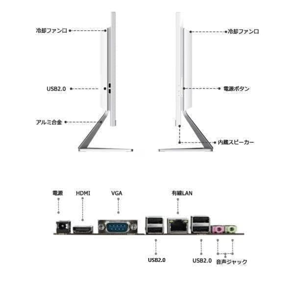 2025年発売 大人気 24型 新品 一体型PC Win11 SSD128GB