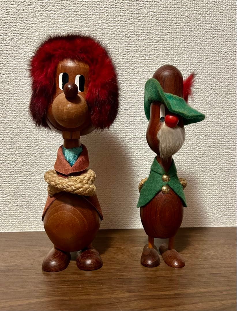 ヴィンテージ　ノギンス　デンマーク　チーク【2体セット】