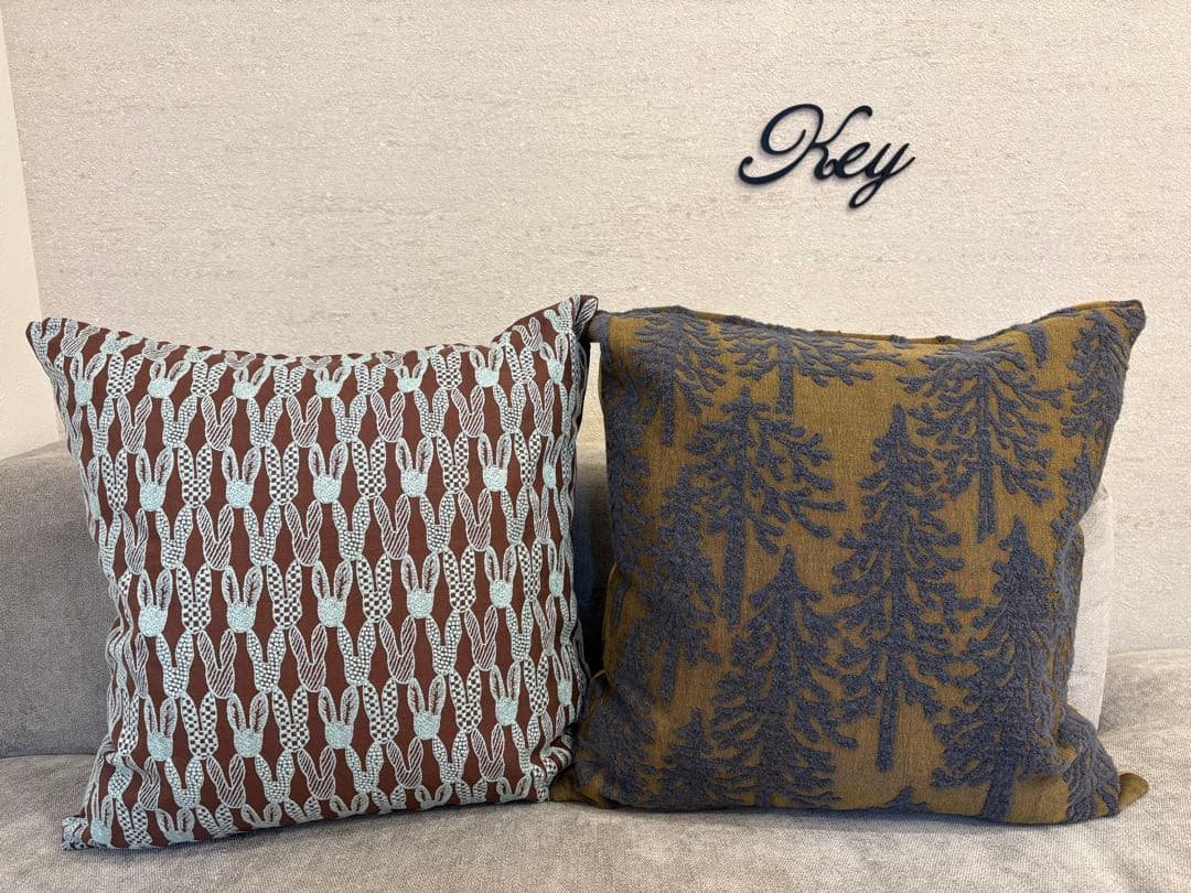 ミナペルホネン　ハンドメイド　クッションカバー★pomppia brown