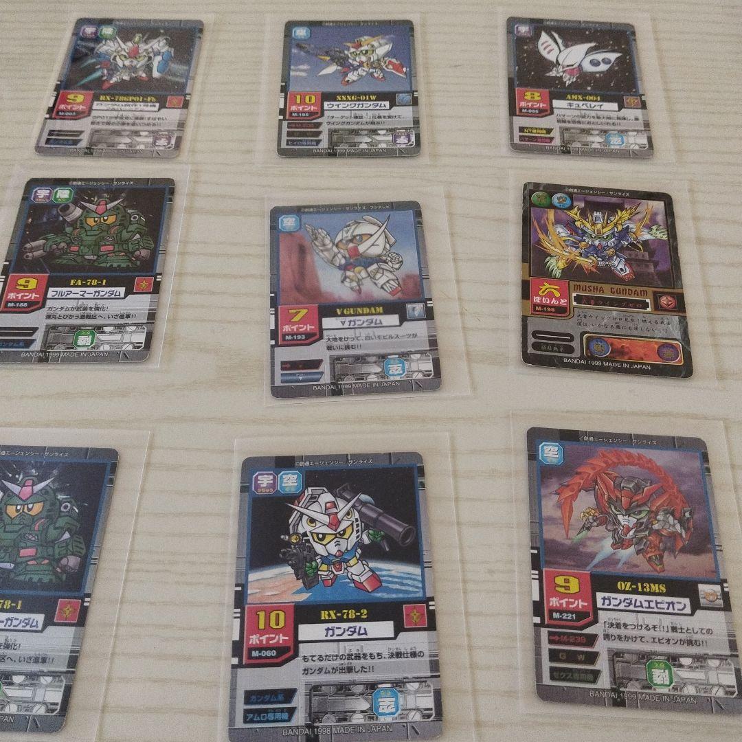 SDガンダムカードゲーム　モビルパワーズカードダス１１５枚と対戦シートとバイブル