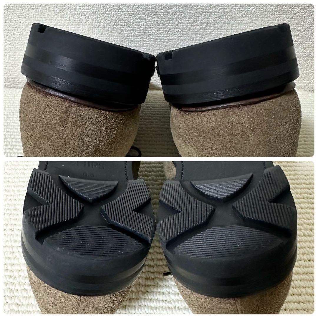 SHIPS ノルウェージャン Uチップ シューズ スエード カーキ レザー