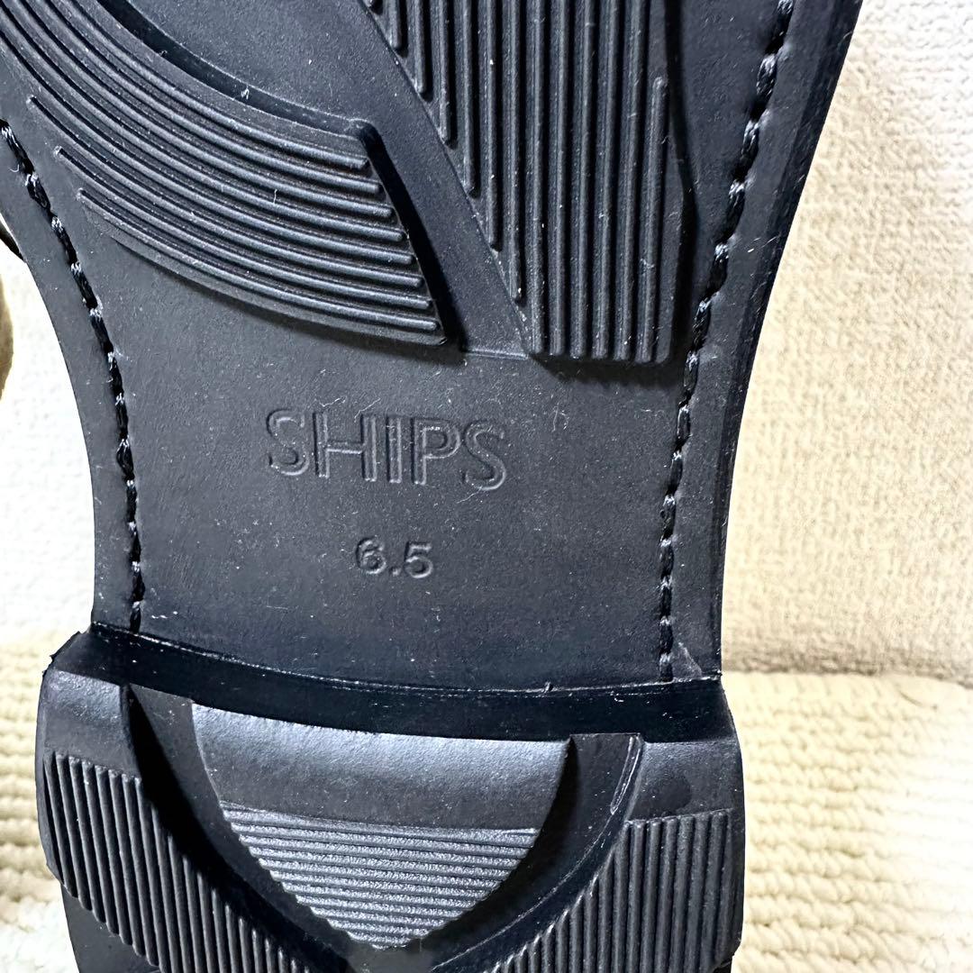 SHIPS ノルウェージャン Uチップ シューズ スエード カーキ レザー