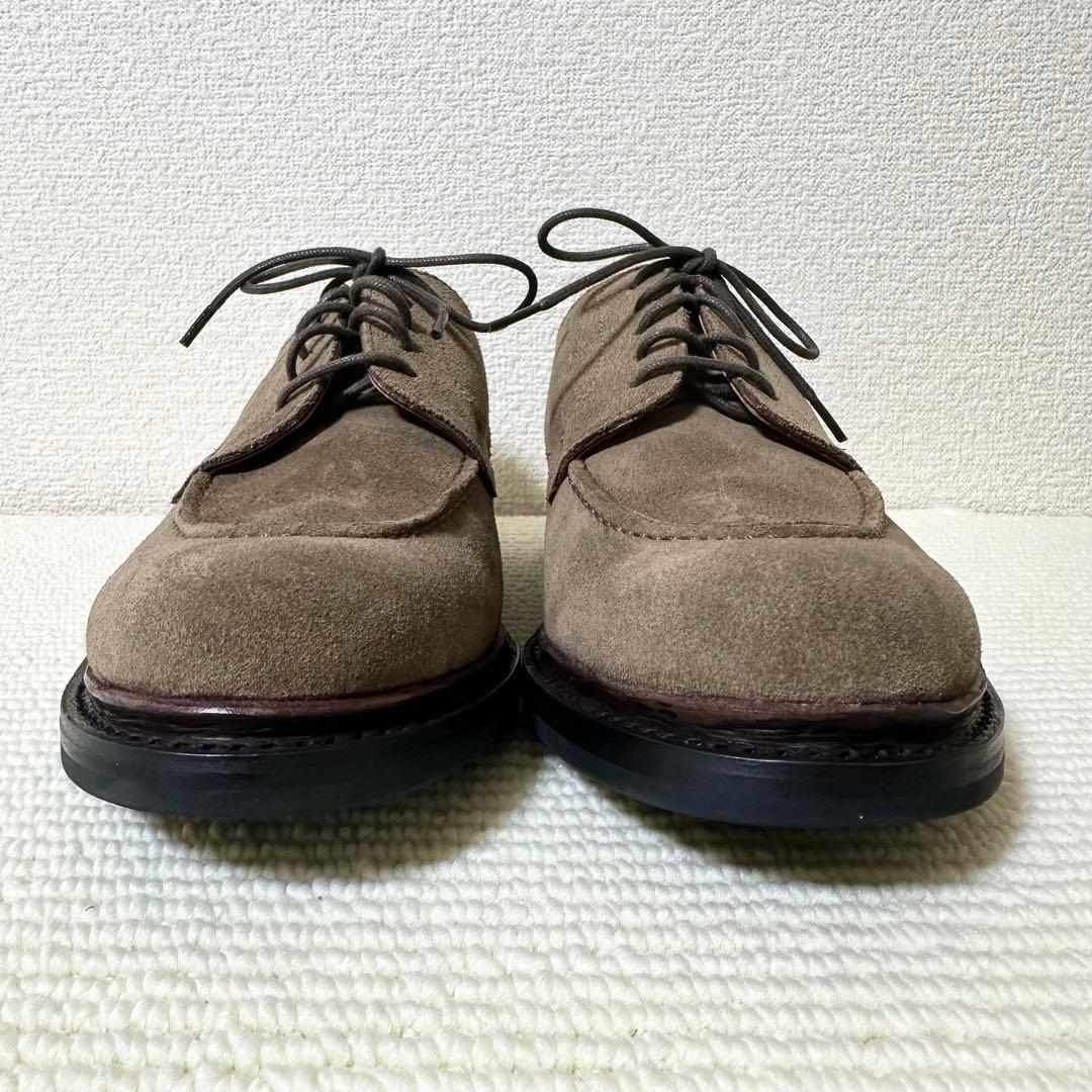 SHIPS ノルウェージャン Uチップ シューズ スエード カーキ レザー
