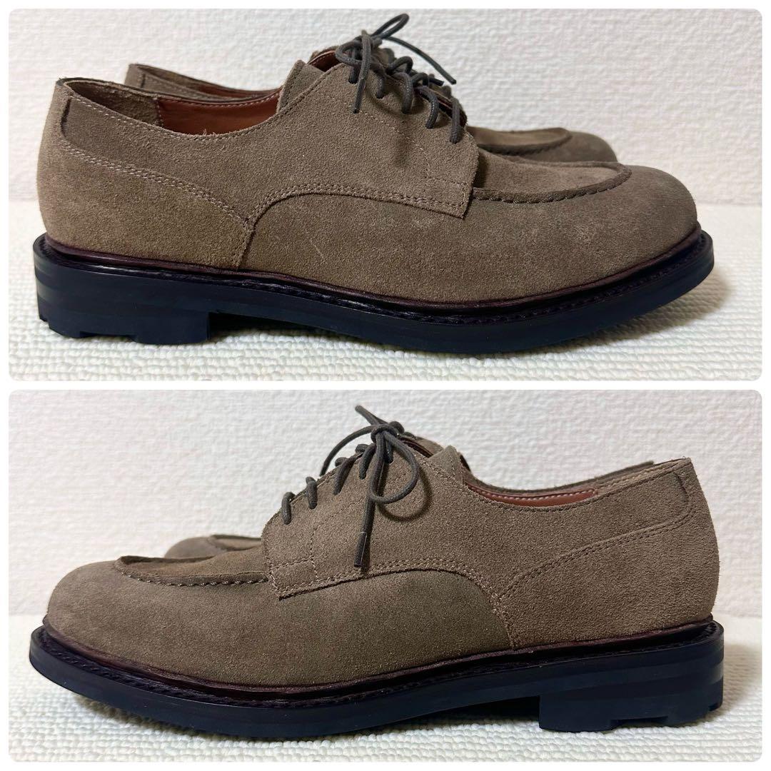 SHIPS ノルウェージャン Uチップ シューズ スエード カーキ レザー