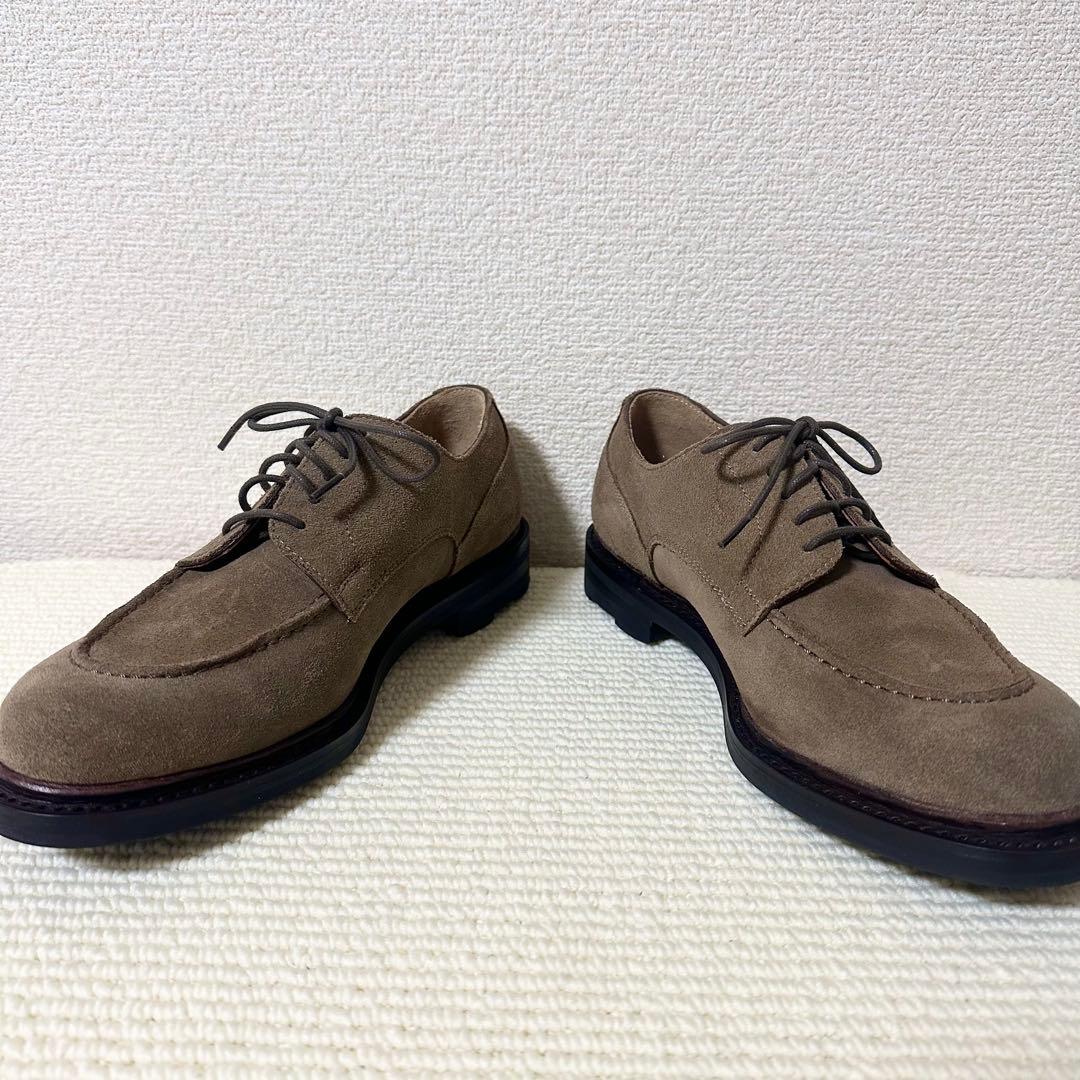 SHIPS ノルウェージャン Uチップ シューズ スエード カーキ レザー