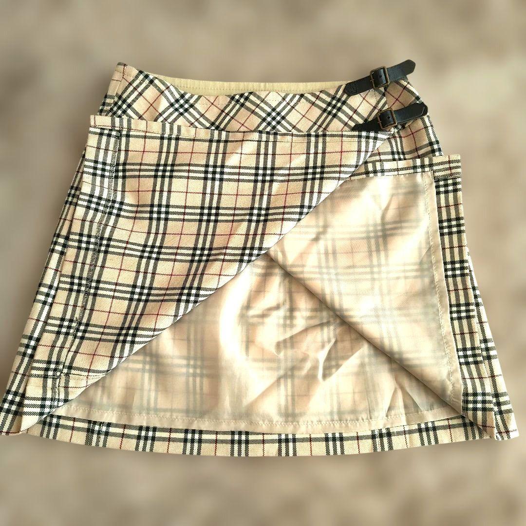 ✨美品 バーバリーブルーレーベル ノバチェック プリーツスカート ベージュ 36