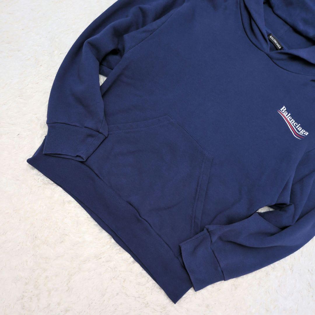 【美品】バレンシアガ　キャンペーンロゴ　パーカー　プルオーバー　長袖　スウェット