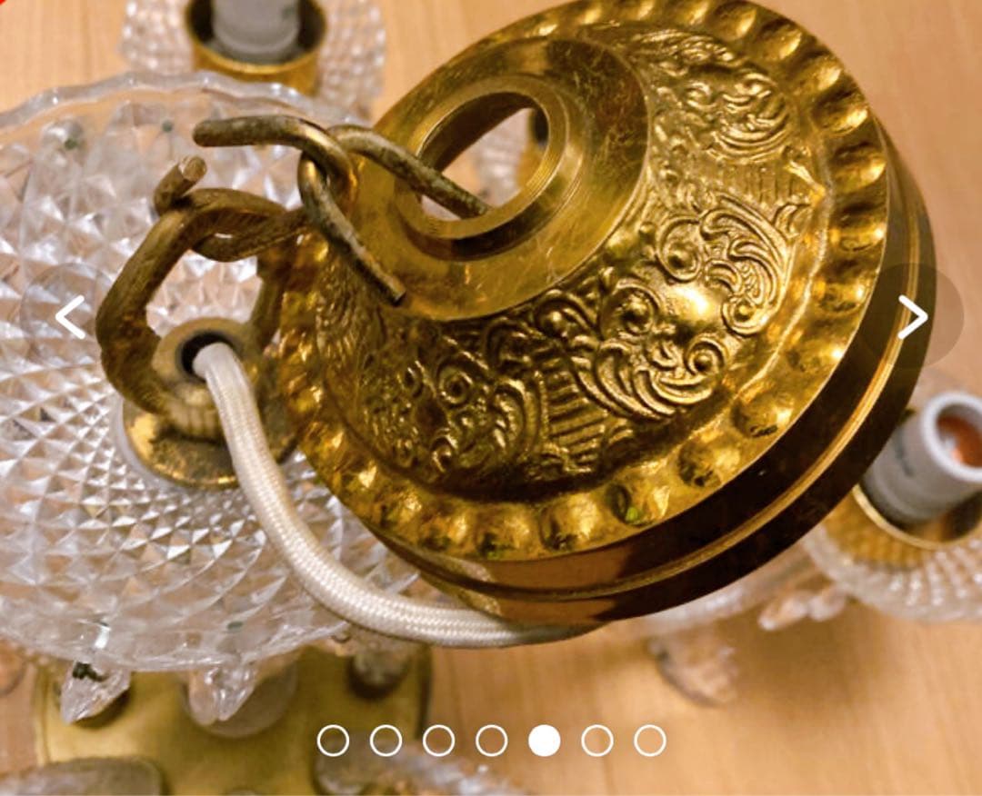 姫系ロココ調アンティーク 8灯　クリスタルガラスシャンデリア