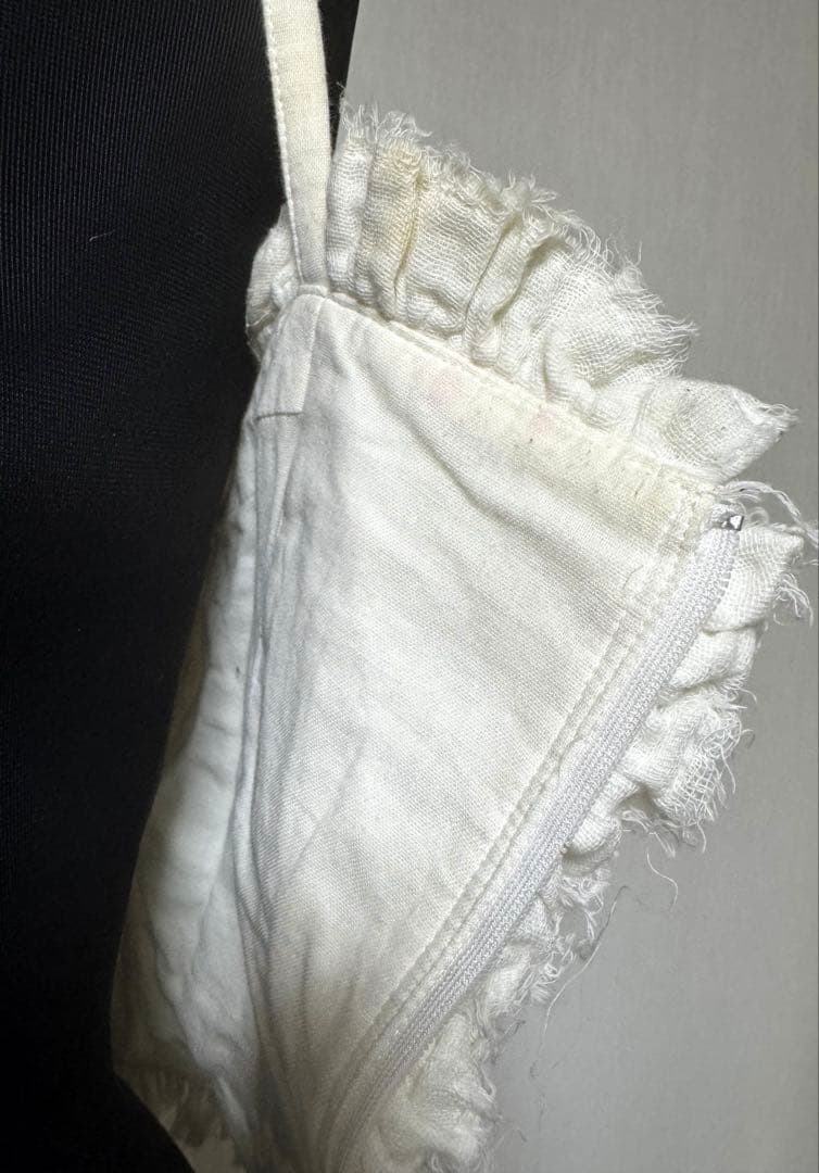 Na+H ガーター付きガーゼビスチェ キャミソール ホワイト 白