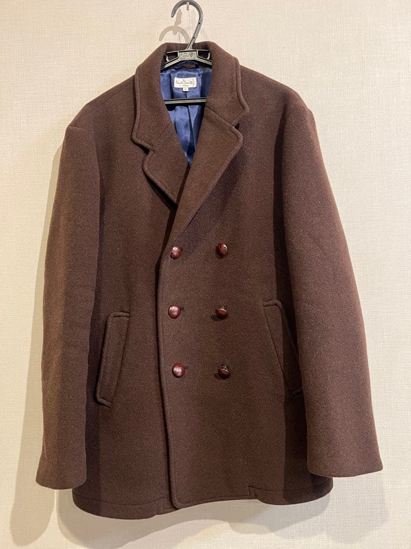 PaulSmithブラウン ダブルブレスト ウールコート