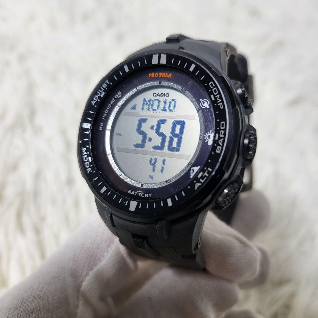 極美品 PROTREK PRW-3000 電波ソーラー ブラック 稼働